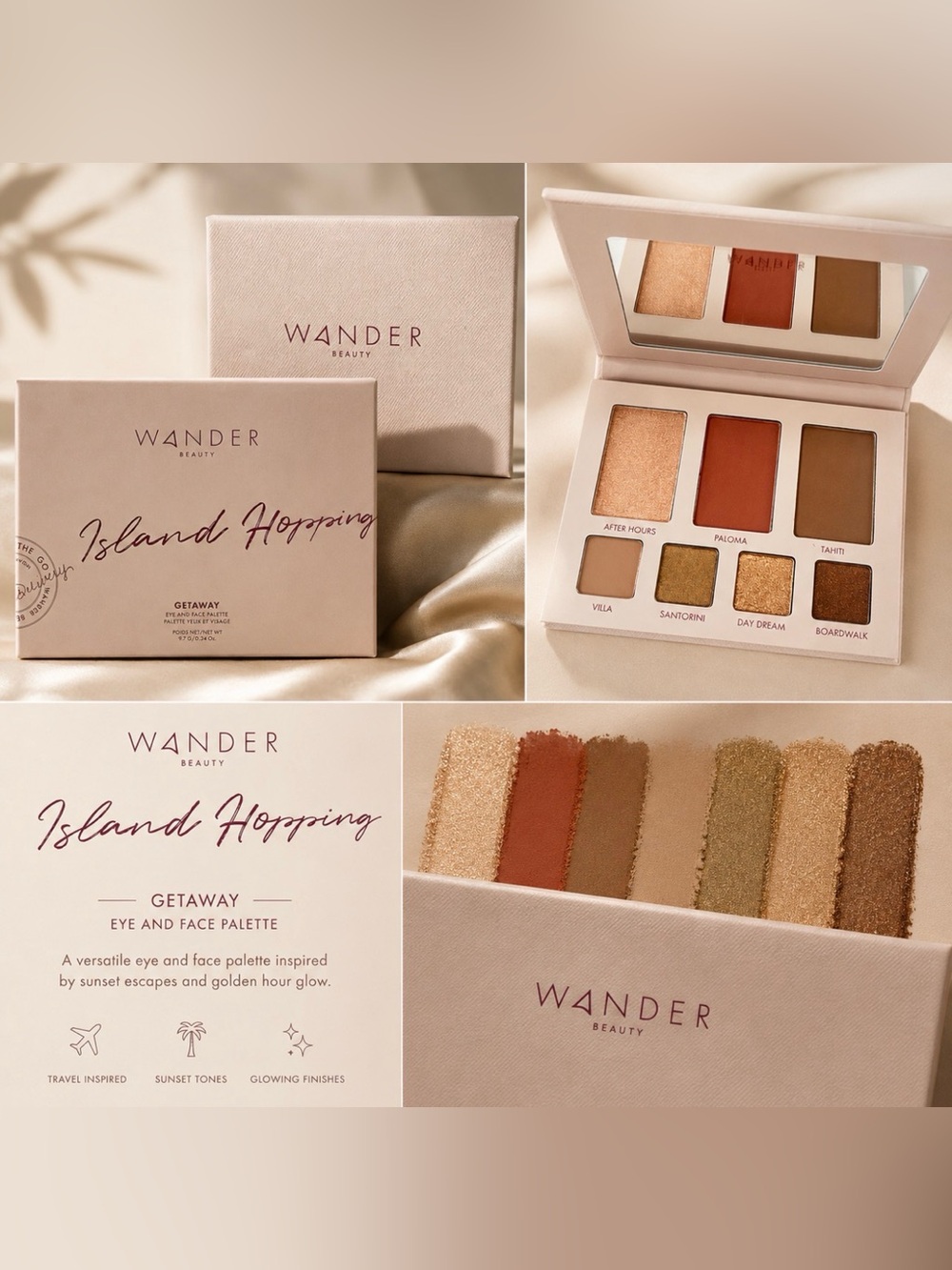 Wander Beauty Getaway Eye and Face Palette in Island Hop